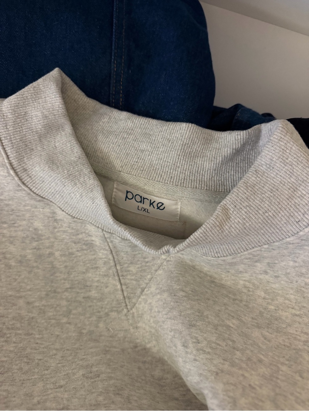 Parke Light Gray Crewneck Pullover Sweater